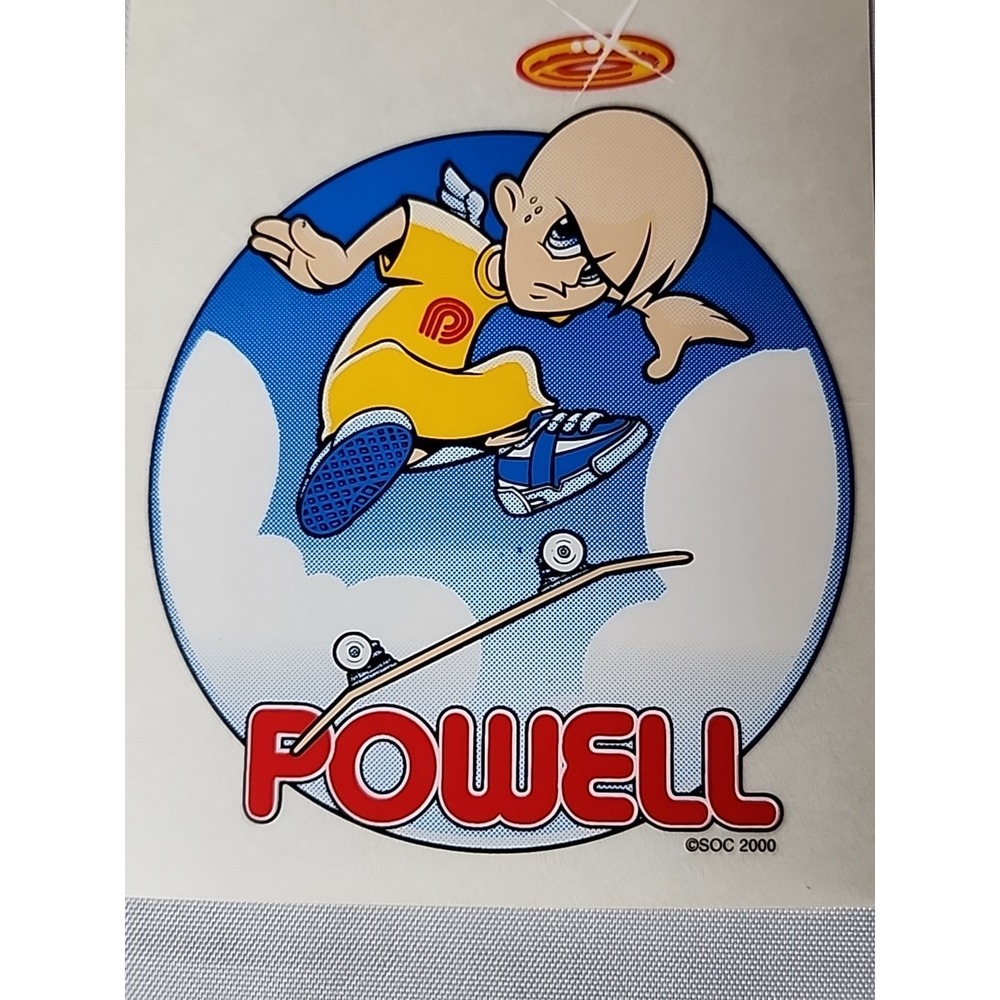 Vintage Powell Peralta Angel Boy Skateboard Sticker Old School Skaters RARE Art!